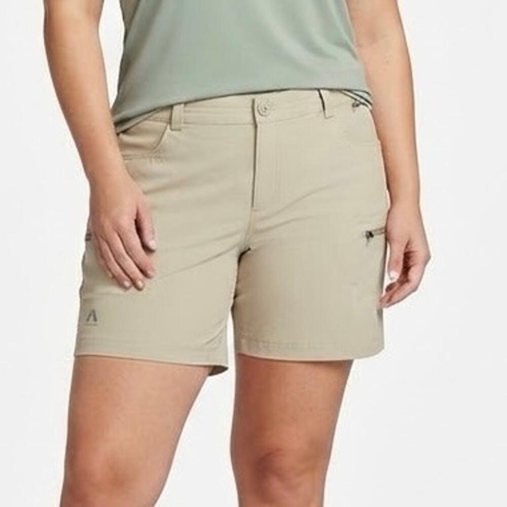 Eddie Bauer Khaki WR Guide Hiking Shorts Outdoor Sport Plus Size 18 NWT